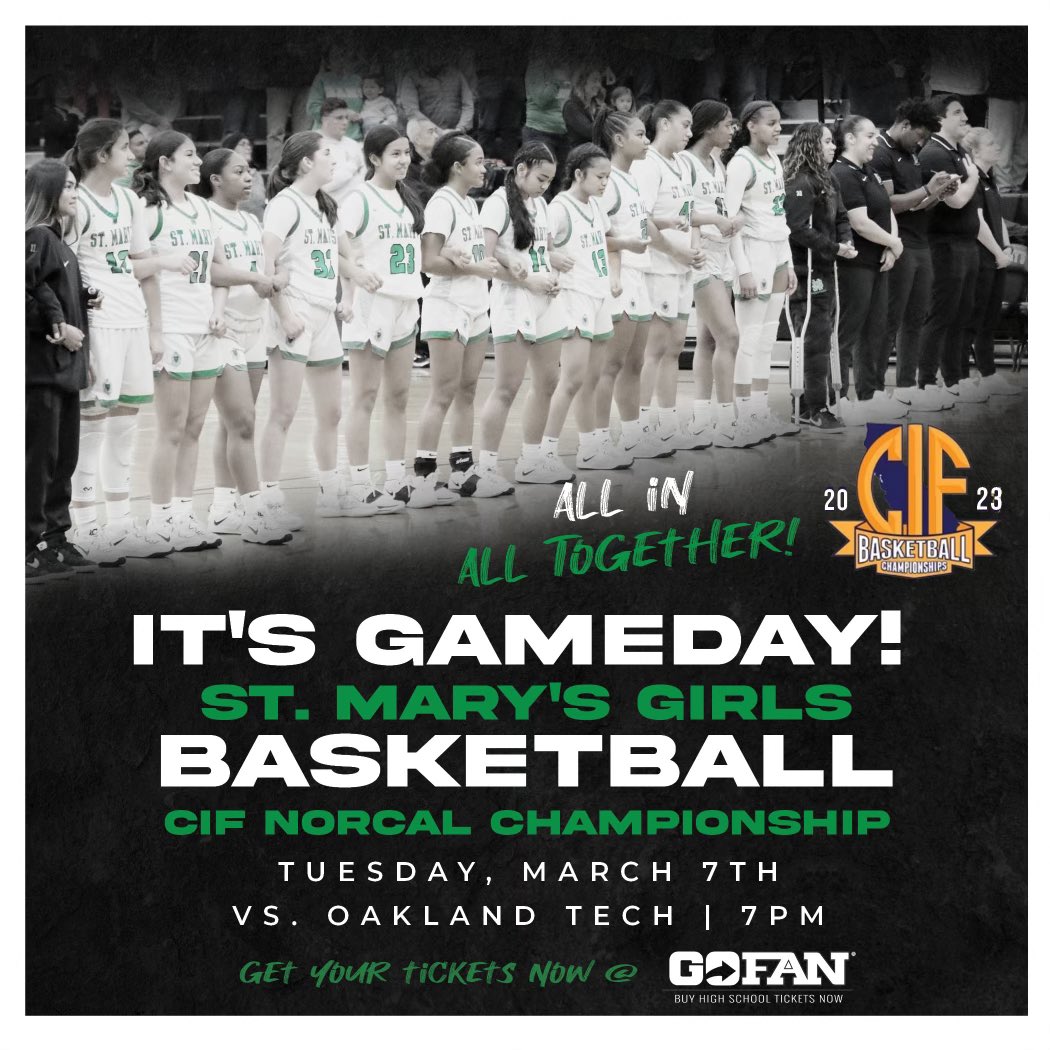 GAME DAY - NORCAL CHAMPIONSHIP❕

Join us tonight as we host our 1st NorCal Championship. We need you tonight Rams! Get LOUD!!! Get your tickets now - they are selling QUICK! 

gofan.co/app/events/938…

🆚 Oakland Tech HS
⏰ 7:00 PM
📍 Morelli Gymnasium

#RamPride