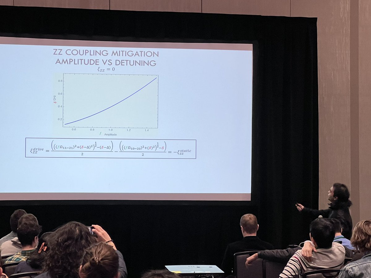 Next up: Rafael Alapisco is presenting “Mitigation of ZZ Coupling on Fluxonium-based Multiqubit Systems” at #APSMarch room 401. #MidwestQuantum #qubits
