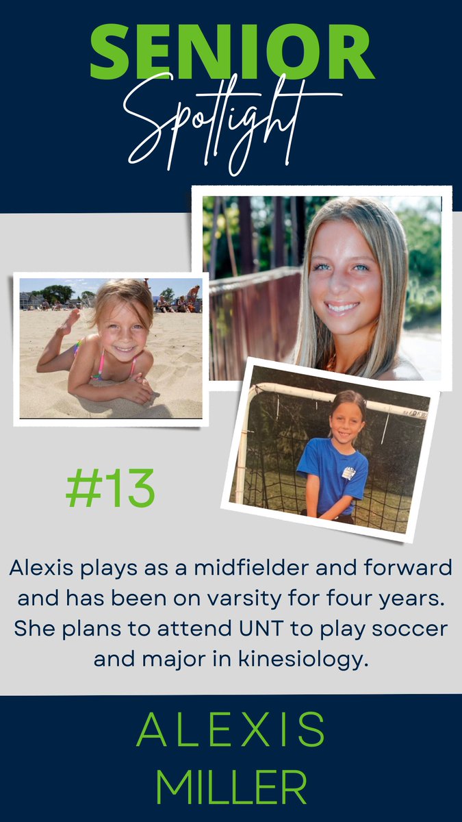 Next in the senior spotlights we have midfielder and forward Alexis Miller!!! #competetogether
