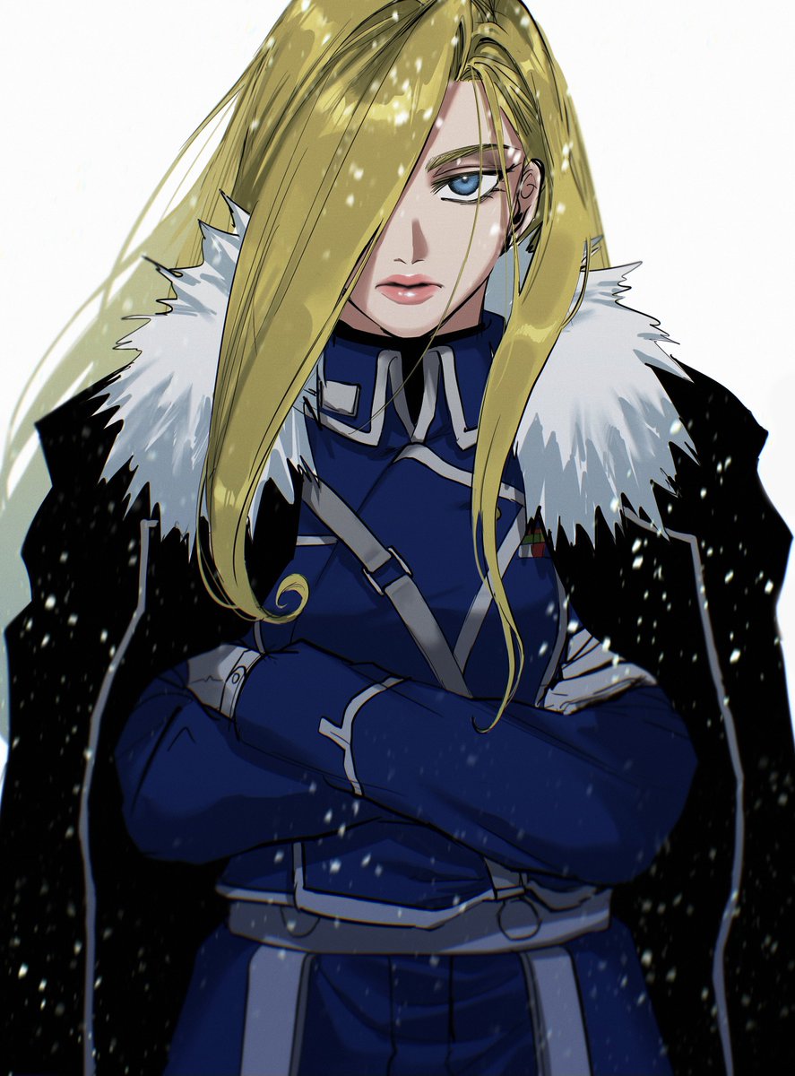 1girl blonde hair military military uniform uniform blue eyes hair over one eye  illustration images