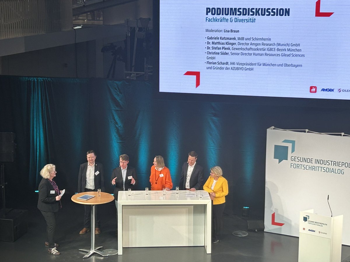 „Kann Diversität eine Antwort auf den Fachkräftemangel sein?“ - Ausbildungsberufe als Rückgrat für komplexe Biotech-Forschung! Zu diesen Fragen und Themen schärfen wir gemeinsam den Blick beim #Fortschrittsdialg für #gesundeIndustriepolitik <a href="/igbce/">IGBCE</a> @AmgenGermany <a href="/GileadSciences/">Gilead Sciences</a>