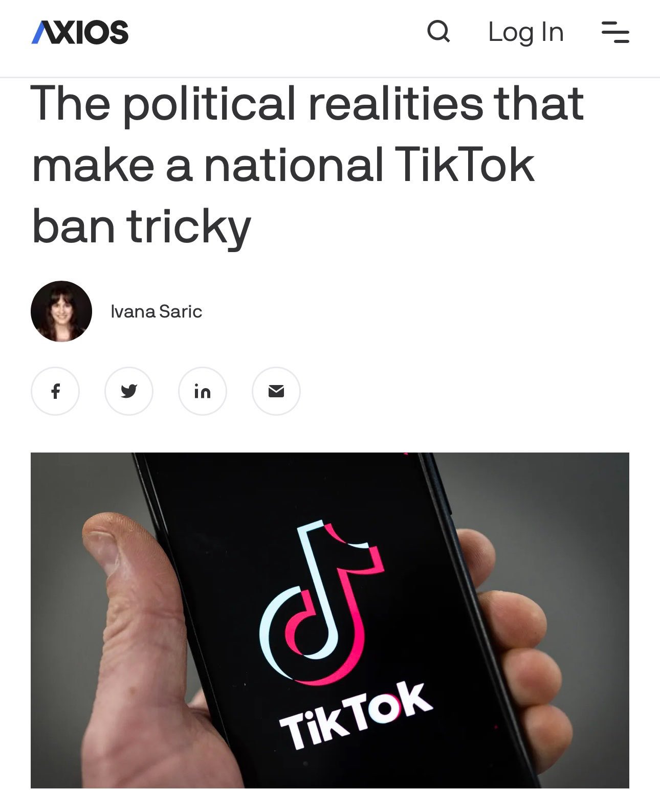 The political realities that make a national TikTok ban tricky