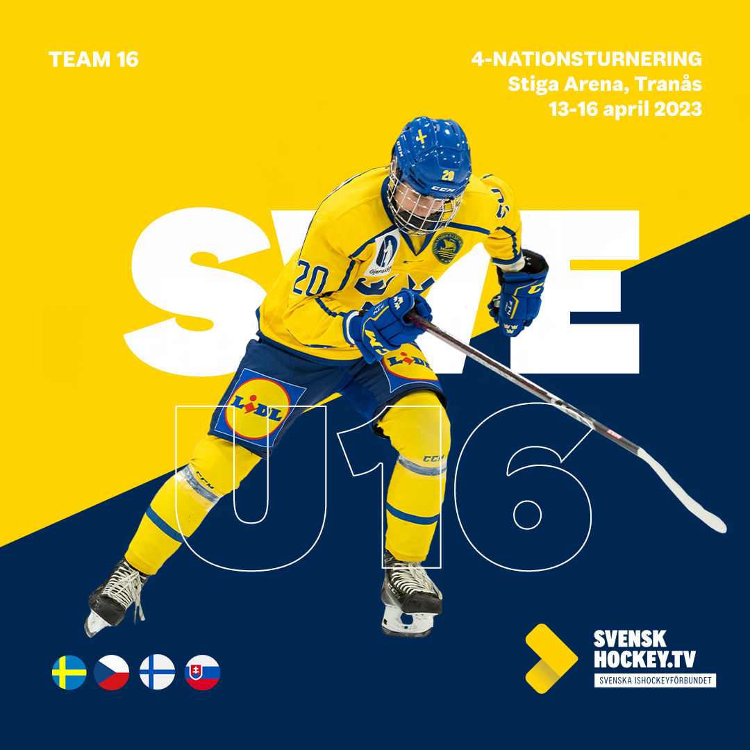 Hemmaturnering! 🇸🇪🏒
Pojklandslaget Team 16 möter Finland, Tjeckien och Slovakien i 4-nationers i Tranås, 13-16 april.
🎫 Biljetter från 50 kr (säljes vid entré)
🗓️ Spelprogram 👉 fal.cn/3wo90
