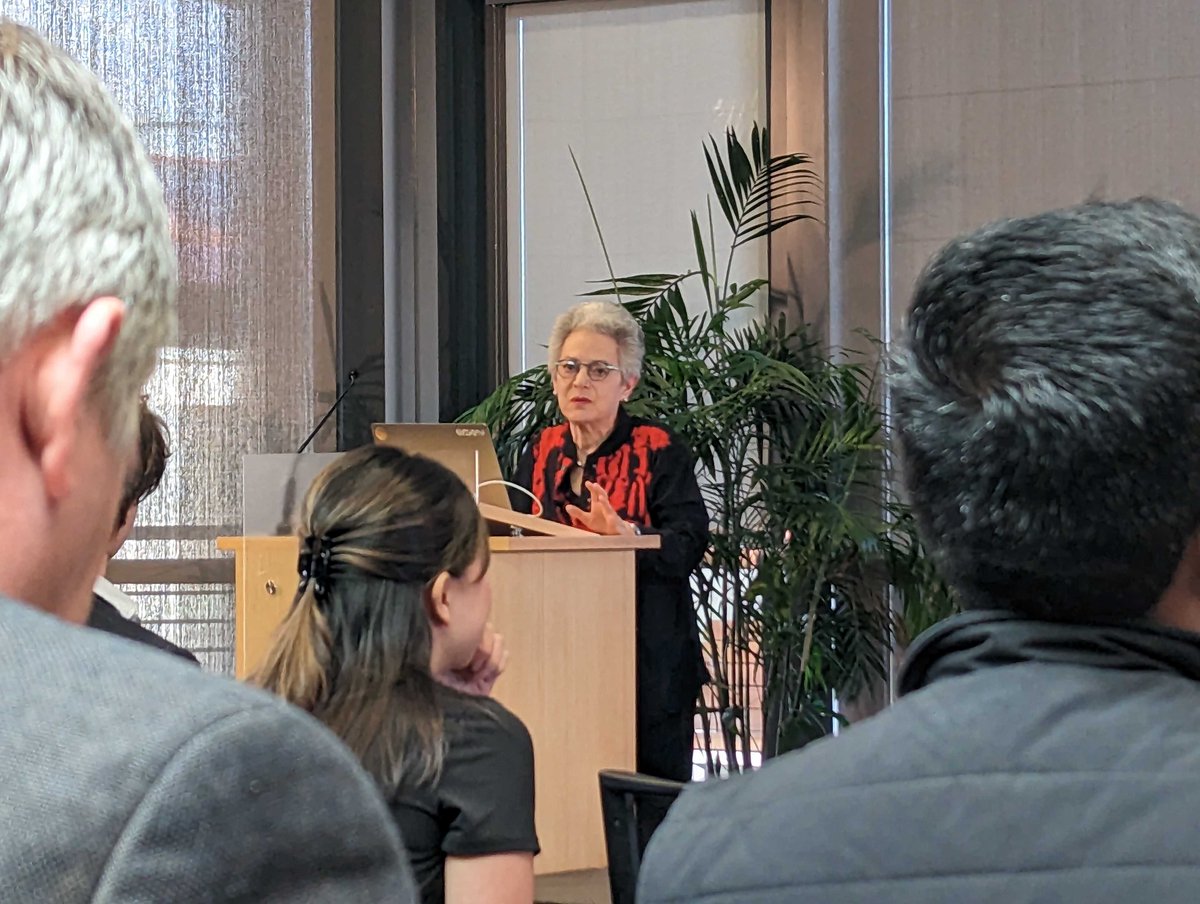 StanfordHAI's tweet image. “I can’t emphasize enough how important it is to collaborate, to bring people together, and appreciate the questions and approaches of other fields,” says Barbara Grosz, co-founder of #EmbeddedEthics @Harvard and a HAI Distinguished Fellow.