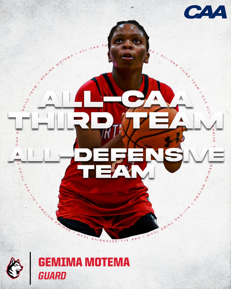GoNUwbasketball's tweet photo. Getting it done on both ends of the court!😤

Congratulations to Gemima for being named to the Third Team All-CAA and All-Defensive Team!

#HowlinHuskies #CAAHoops https://t.co/zcdP6rtQjc