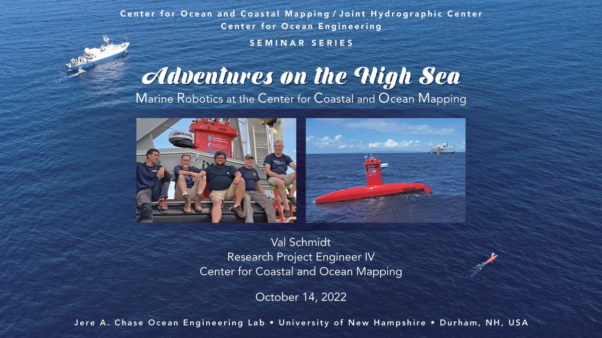 CCOM/JHC (@ccom_jhc) on Twitter photo If you missed Val Schmidt's splendid talk about CCOM's work with marine robotics, you can now watch the video. Enjoy! vimeo.com/805614932 If you missed Val Schmidt's splendid talk about CCOM's work with marine robotics, you can now watch the video. Enjoy! vimeo.com/805614932