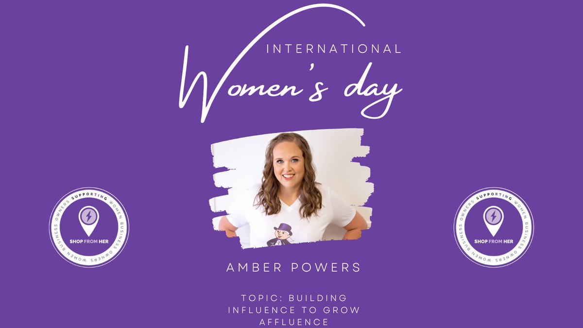 ShopFromHer's tweet photo. Calling all #ChangeMakers! So you want to build your influence so you can #ChangeTheWorld? Join @amberkpowers tomorrow at 11 am EST as she presents on "Buiding Influence to Grow Affluence". >> https://t.co/4uRH4kxs9l #Influencers #BuildingInfluence #ThoughtLeadership https://t.co/nFTM6lYgCI