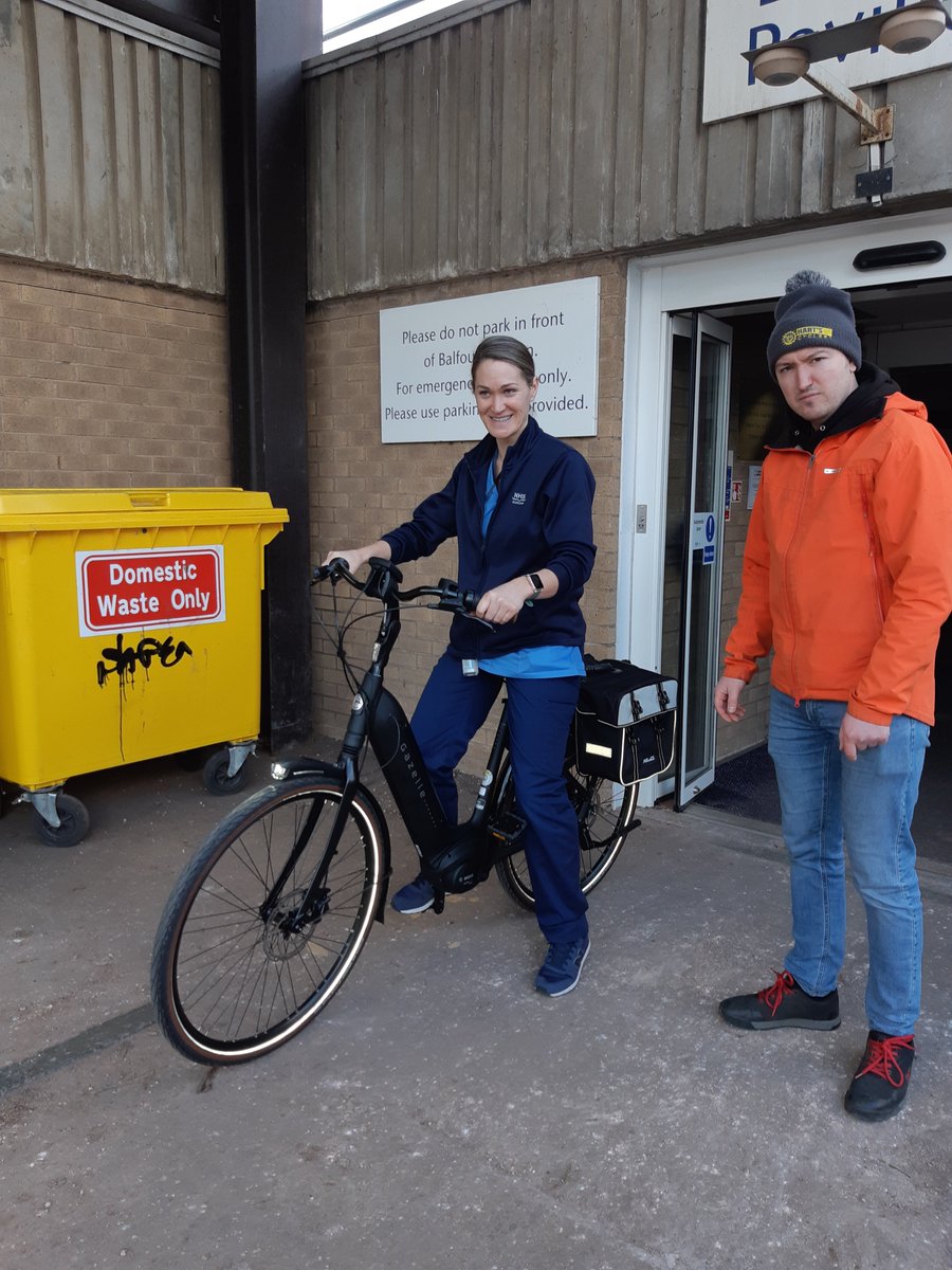 Thank you <a href="/nhslothian/">NHS Lothian</a> and @graeme@harts-cyclery for our fabulous e-bike. No longer having to ride about the base . We will soon be on the open road