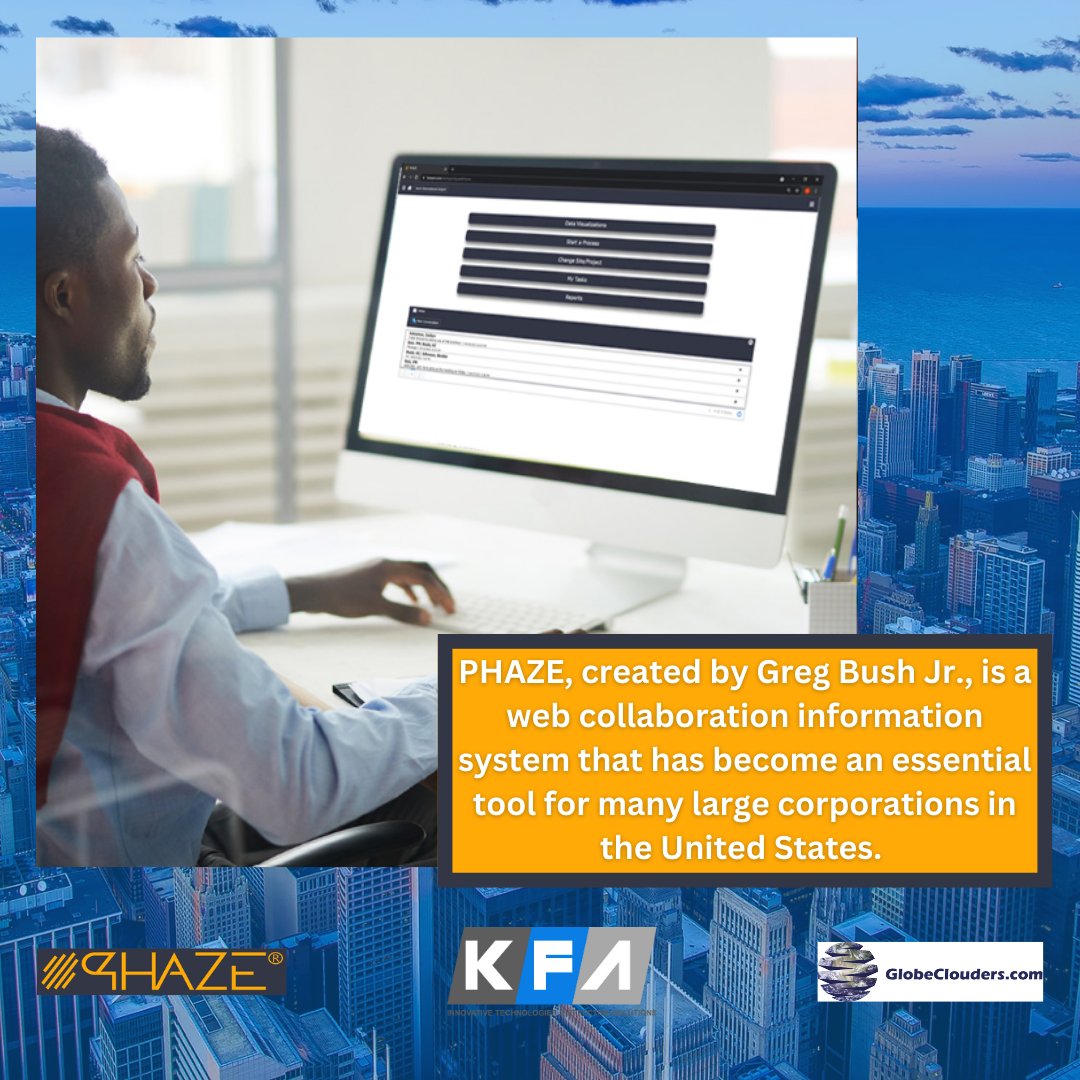 GregKfa's tweet image. #TechTuesday PHAZE, created by Greg Bush Jr., is a web collaboration information system that has become an essential tool for many large corporations in the United States.  💻  phaze.ai #PHAZE #GBJ