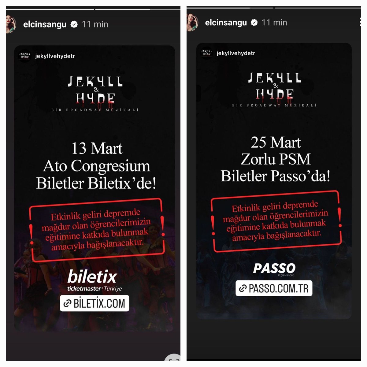 Ig historias de Elcin, 🧡 promocionando el musical!
#ElcinSangu