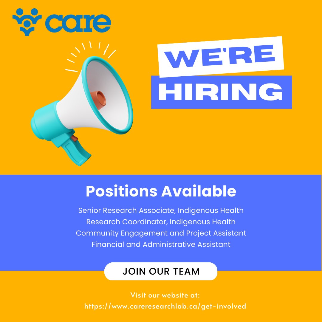 Our team is hiring! Positions for the Senior Research Associate and Research Coordinator in Indigenous health to work on our <a href="/CIHR_IRSC/">CIHR</a> and <a href="/WCHRIUofA/">Women & Children's Health Research Institute</a> funded Indigenous Healthy Life Trajectory Study in Wood Buffalo, AB are still open. Please RT and share to interested candidates.