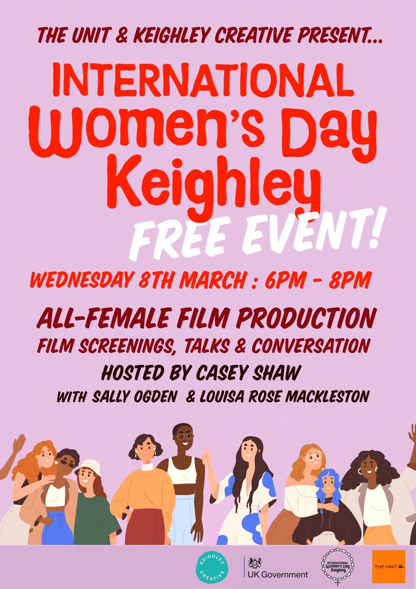 Join us tomorrow from 6pm in celebration of International Women’s Day.

Working alongside our partners @keighleycreative we’re proud to present a free event celebrating women in film including film screenings, talks, and open conversation.

#bradford #film #InternationalWomensDay
