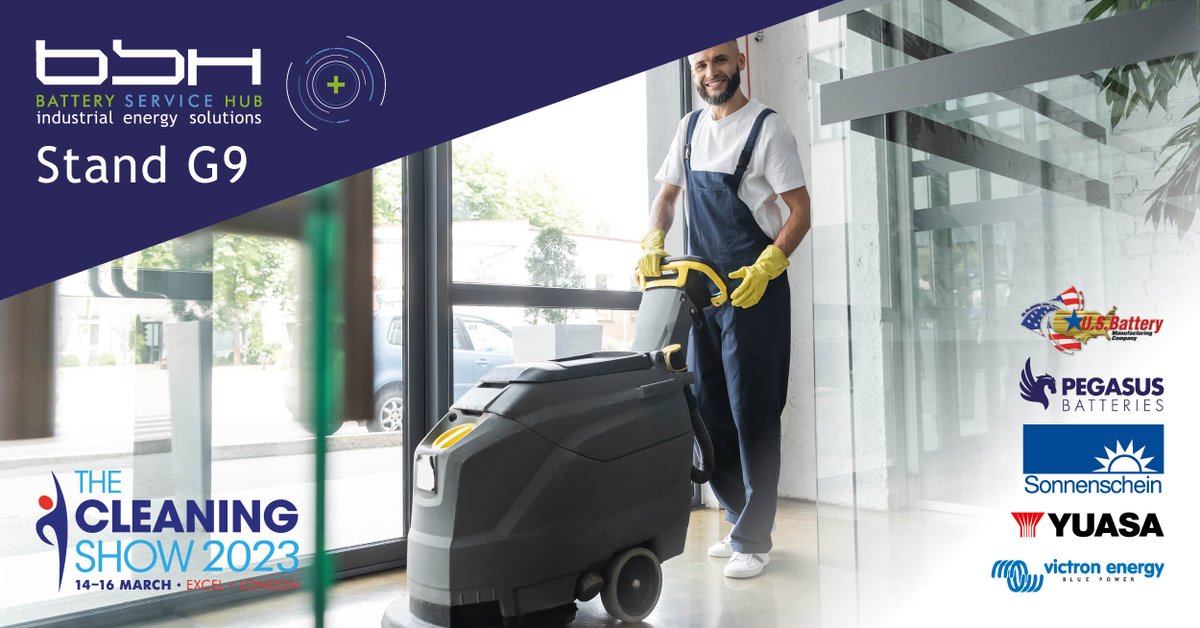 We'll be at @theCleaningShow returns at London's ExCEL next week! Join us on stand G9 for all things batteries and chargers, specifically for the cleaning market. 

#cleaning #ExCEL #thecleaningshow #cleaningindustry