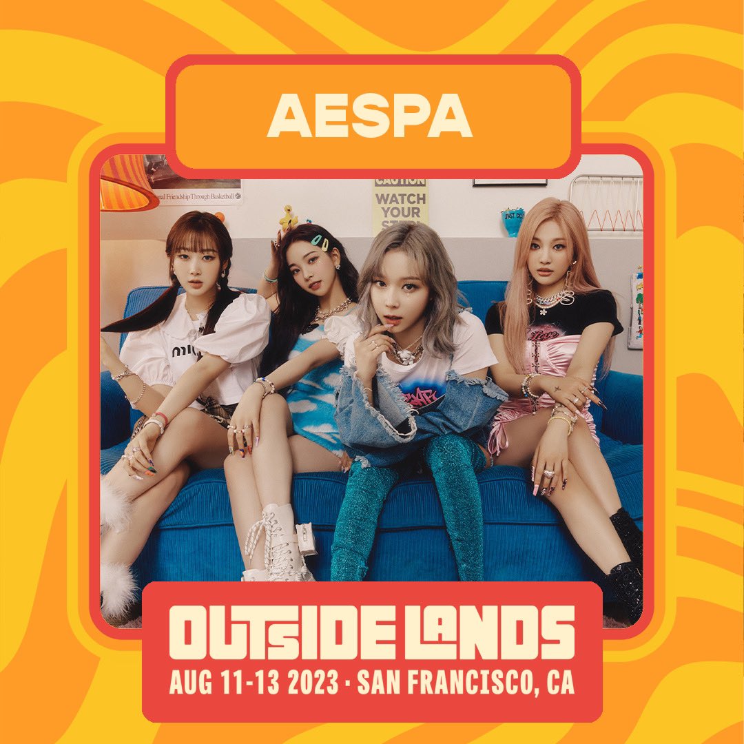 Image for We can't wait to perform at year 15 of @sfoutsidelands this August in San Francisco's Golden Gate Park! 3-Day tickets go on sale tomorrow, 3/8 at 10am PT https://t.co/r5yErljgq8 aespa æspa outsidelands https://t.co/vIPlQR8FG5
