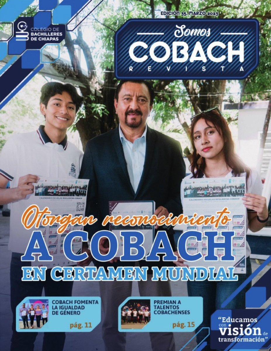 cobachchiapas's tweet photo. #InformaciónImportante

Te invitamos a conocer qué hacen las y los cobachenses en sus planteles, consulta la revista digital SOMOS COBACH, en su edición número 35. 

https://t.co/uCNyIvp33I

#EducamosConVisionDeTransformación https://t.co/3pOzlqp6k7