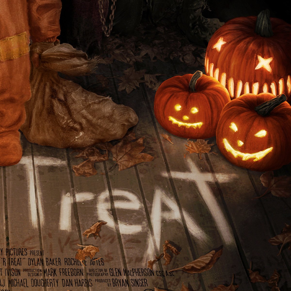 Enjoy discovering the Easter eggs in the close-up shots I'm sharing. Can you name them all? (Part 2) ♥️

 #TrickRTreat #screenprint #Saniosemovieposter @trickrtreat #MichaelDougherty @AnnaPaquin @coxusa @AmpPosters