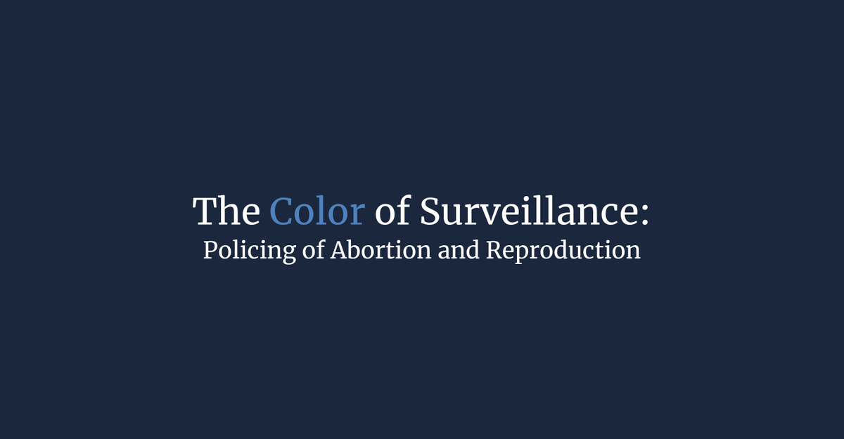 GeorgetownCPT's tweet photo. Videos from our #ColorofSurveillance: Policing of Abortion and Reproduction conference are now available! Find them at https://t.co/99gzRQr84A. https://t.co/4LVzFqOcfo