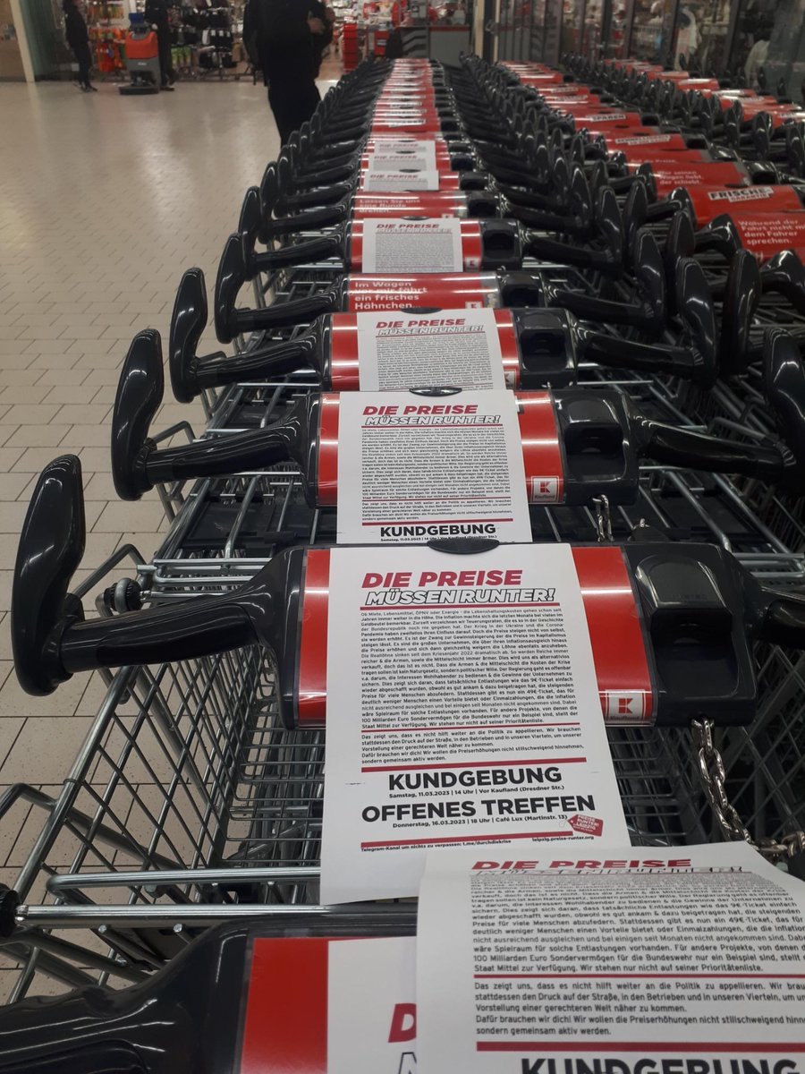 Wir waren heute wieder vor Kaufland um zu Flyern und mit Leuten ins Gespräch zu kommen. Morgen sind wir bei #le0803, kommt gerne auf uns zu!

Wir sehen uns Samstag bei der Kundgebung, wir freuen uns auf euch!