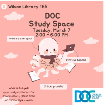 WWUDAC's tweet photo. DAC Study Space event in WL 165 from 2-6 today!
stop in if you are in the area. #wwu #mywestern #WWUDAC https://t.co/DbL9RKRFgN