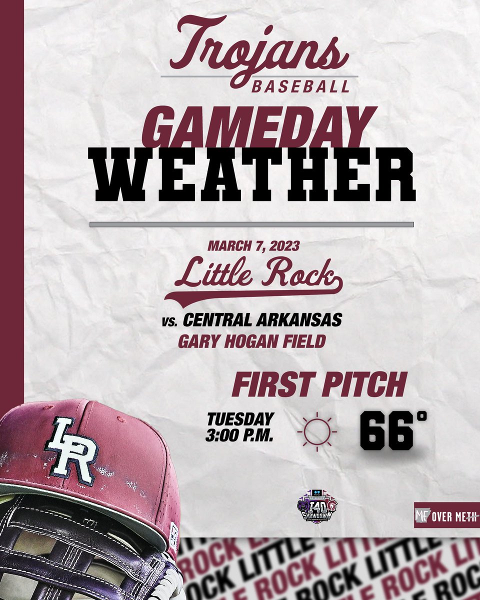 Beautiful baseball weather for the first I-40 Showdown of the season! First pitch is just a couple of hours away.

#LittleRocksTeam