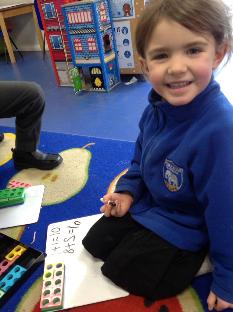 Bubble Class are doing a great job using Numicon pieces to create number bonds to 10. #numicon #handsonlearning #eyfs