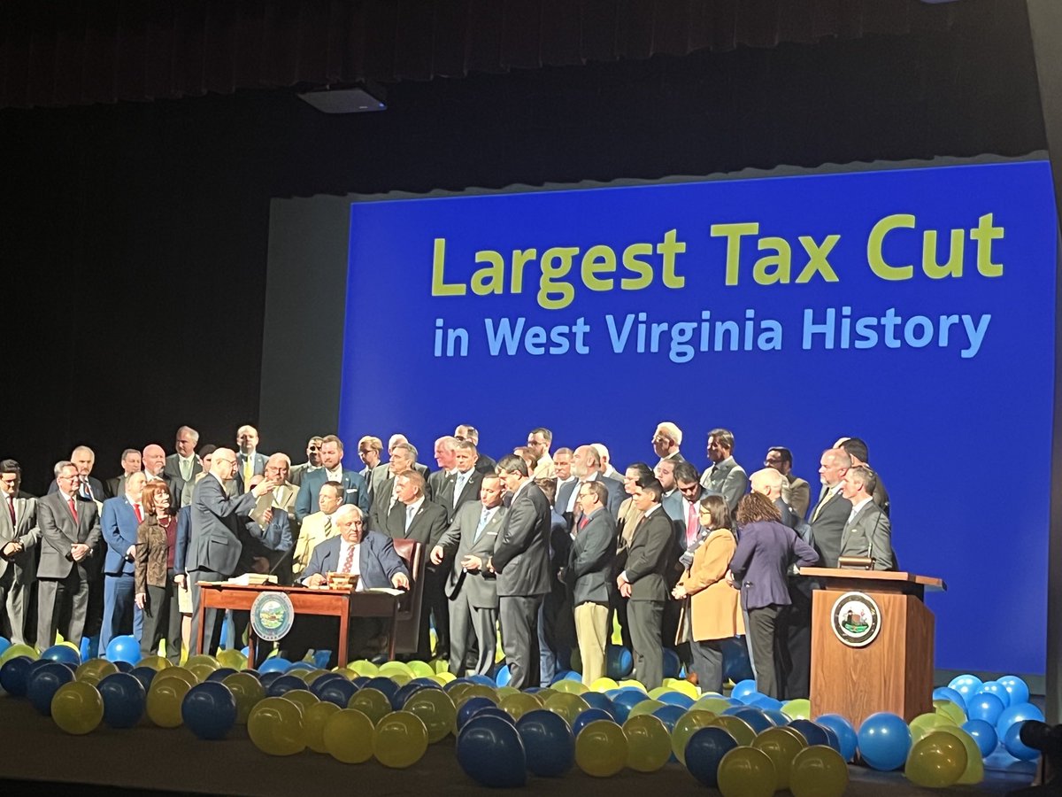 Governor Justice signed the largest tax cut in West Virginia History into law. It’s gives taxpayers back $750 million. ⁦@WOWK13News⁩