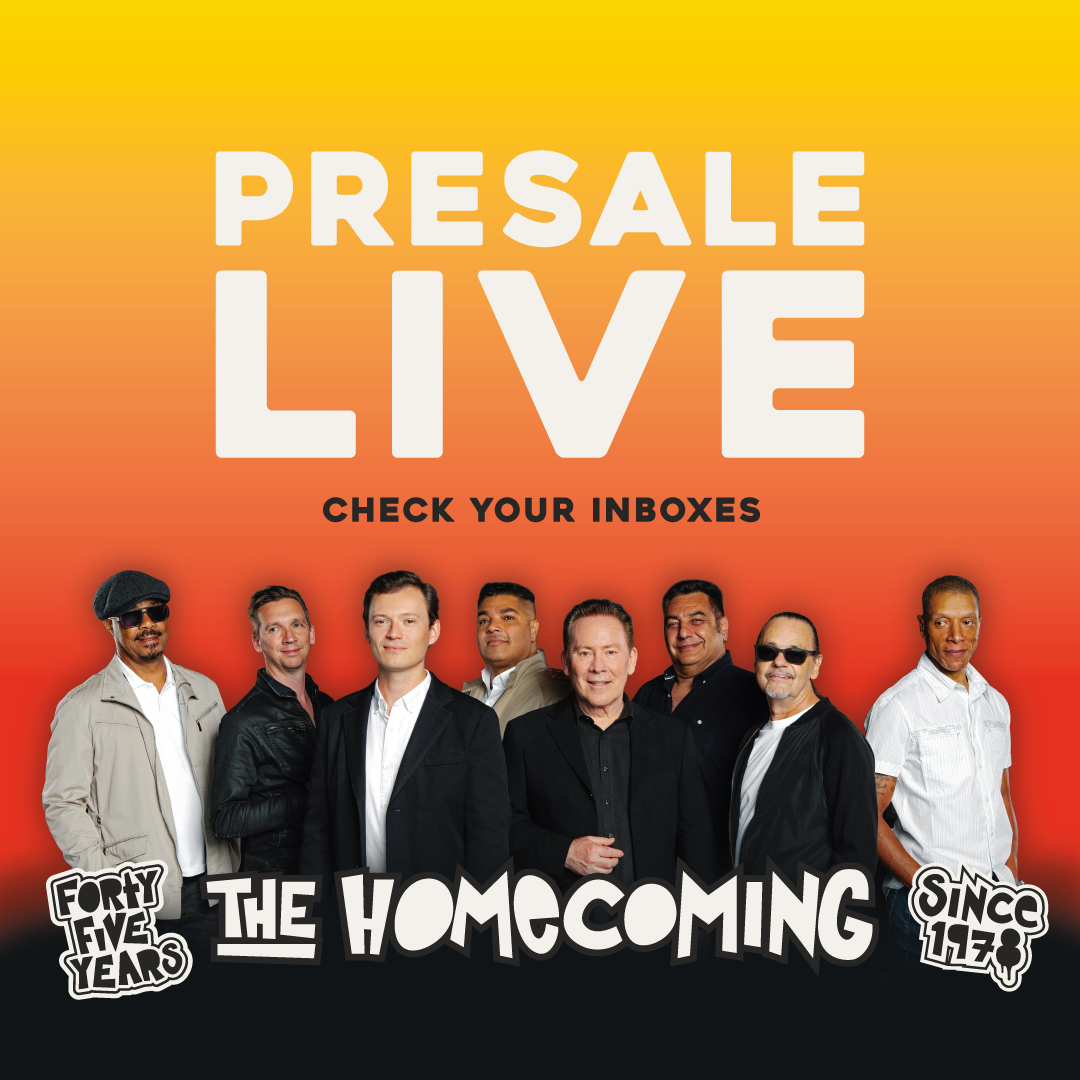 Who's ready for our ‘UB40 THE HOMECOMING’ show? Presale is live! Thank you all for the response, it's been overwhelming If you've yet to sign up to gain access, we've kept the gate open. Simply sign up, click the link that appears & you'll be taken to Ticketsellers event page