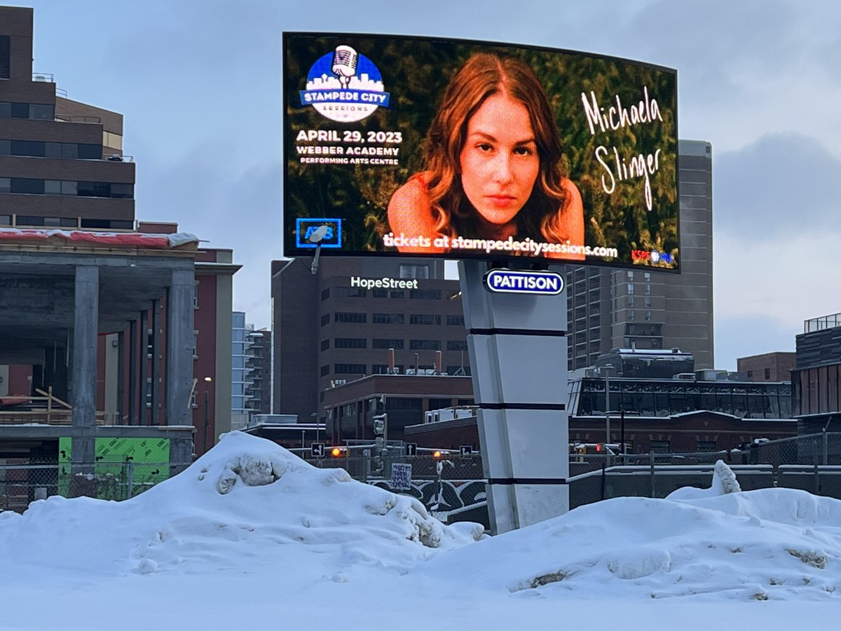michaela slinger (@michaelaslinger) on Twitter photo Distracting drivers in Calgary. So excited for my <a href="/SCS_Calgary/">StampedeCitySessions</a> show on April 29th with my brilliant band! Get your tickets: stampedecitysessions.com
#yyc Distracting drivers in Calgary. So excited for my <a href="/SCS_Calgary/">StampedeCitySessions</a> show on April 29th with my brilliant band! Get your tickets: stampedecitysessions.com
#yyc