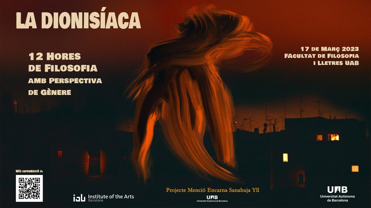 El divendres 17 de març tindré l'honor de participar en un esdeveniment que promet ser increïble i sorpresiu, que no irrepetible. <a href="/MencioUab/">Projecte Menció Encarna Sanahuja Yll - UAB</a> <a href="/tajafuerce/">begonya s tajafuerce</a> <a href="/_soliloqui/">Jana</a>
 
No saps el que t'espera... La Dionisíaca uab.cat/web/sala-de-pr… a través de <a href="/UABBarcelona/">Universitat Autònoma de Barcelona</a>