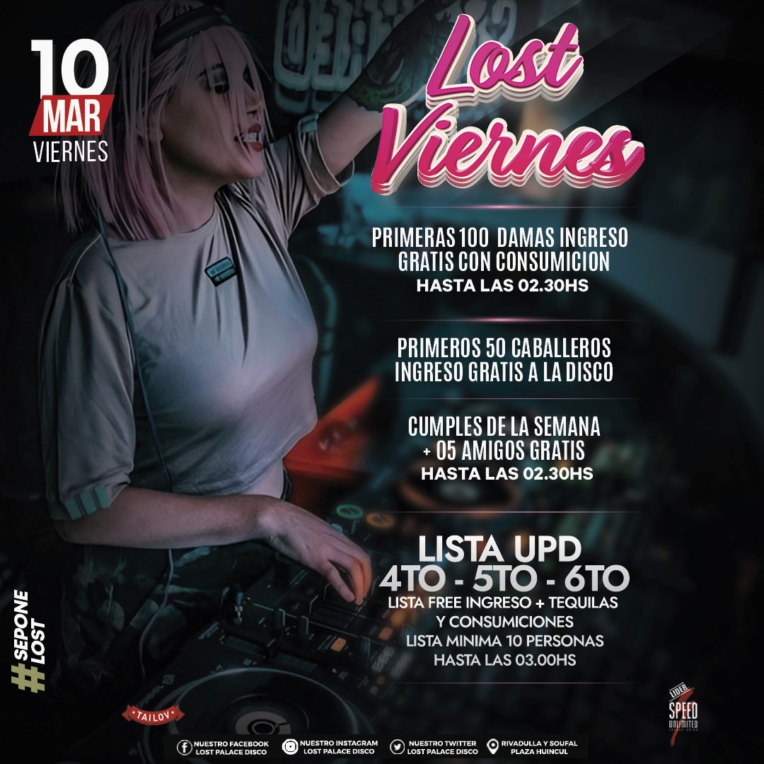LostPalaceDisco's tweet photo. #viernesdelost #lostpalacedisco
COPATE A LAS GRANDES NOCHES DE LOST
#SePoneLost https://t.co/kw9UZM1xb2