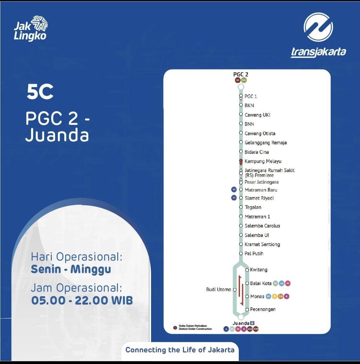 @EkoSuhendra15 Pagi Kak. Rute 5C arah Juanda, melayani Halte Kwitang ...