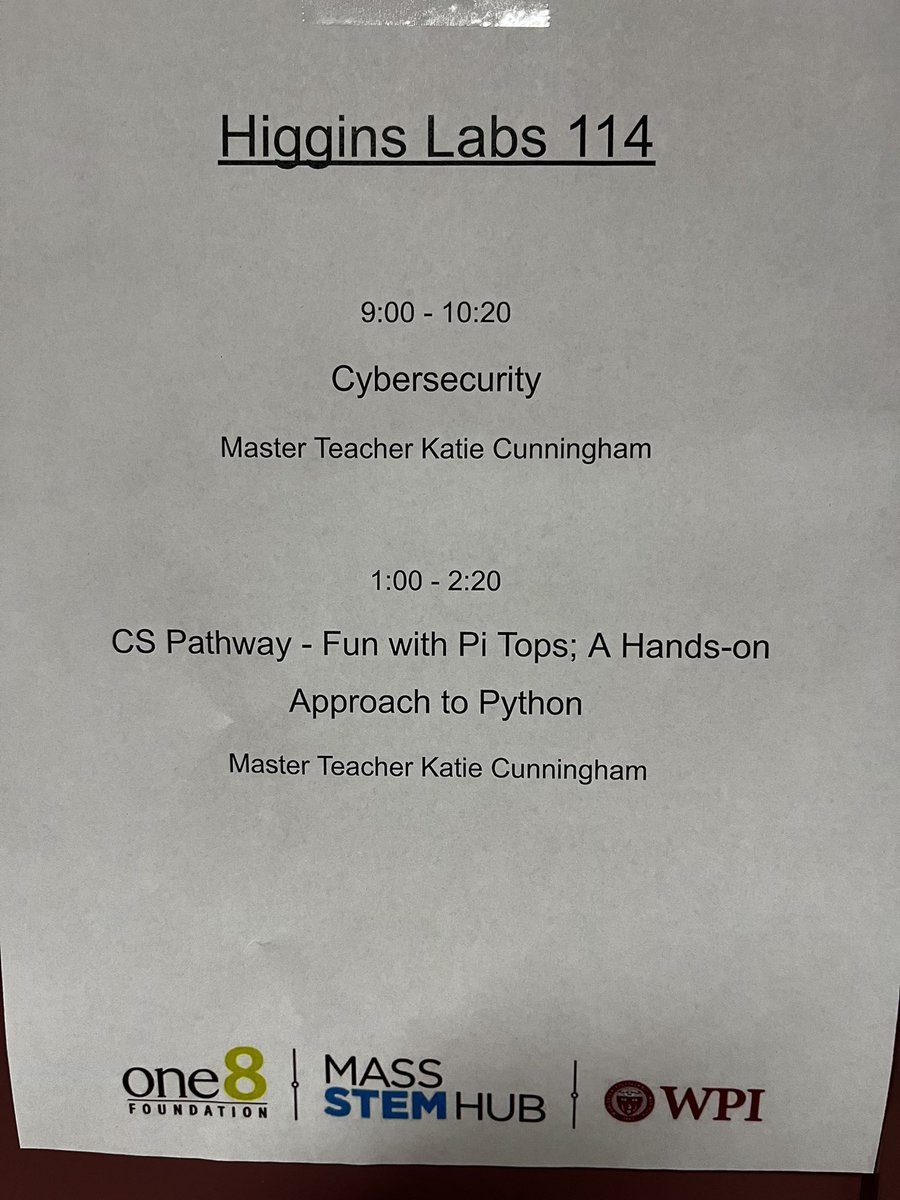 mskcunning's tweet photo. CL’s were dressed and ready to fill out our brackets and get teachers excited for Spring PD day today! 
Such a great day with @Mass_STEMHub @PLTWorg teachers. Great connections and collaborations were sparked within the CS Pathway today! Don’t forget about 5/19!! #PLTWcollab https://t.co/NGTuLMQqvc