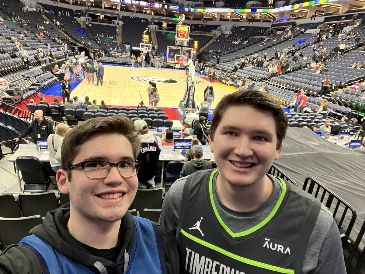 At the Wolves game tonight. Go Timberwolves! #packpix #alleyesnorth