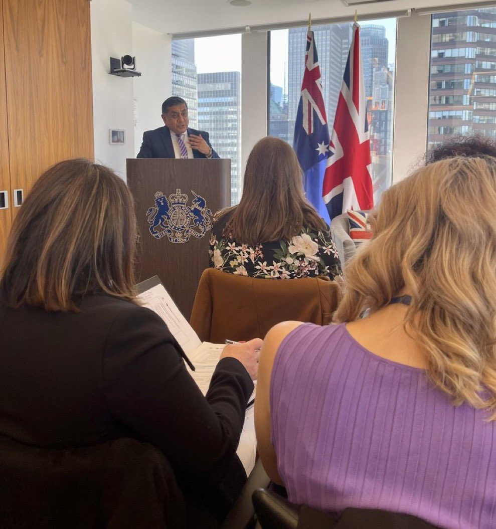 UK Human Rights Minister @tariqahmadbt at a #CSW67 event in New York, quoting alarming statistics from @ICFJ and @UNESCO reports published as part of a global study on #onlineviolence against women journalists, The Chilling:
icfj.org/our-work/chill…