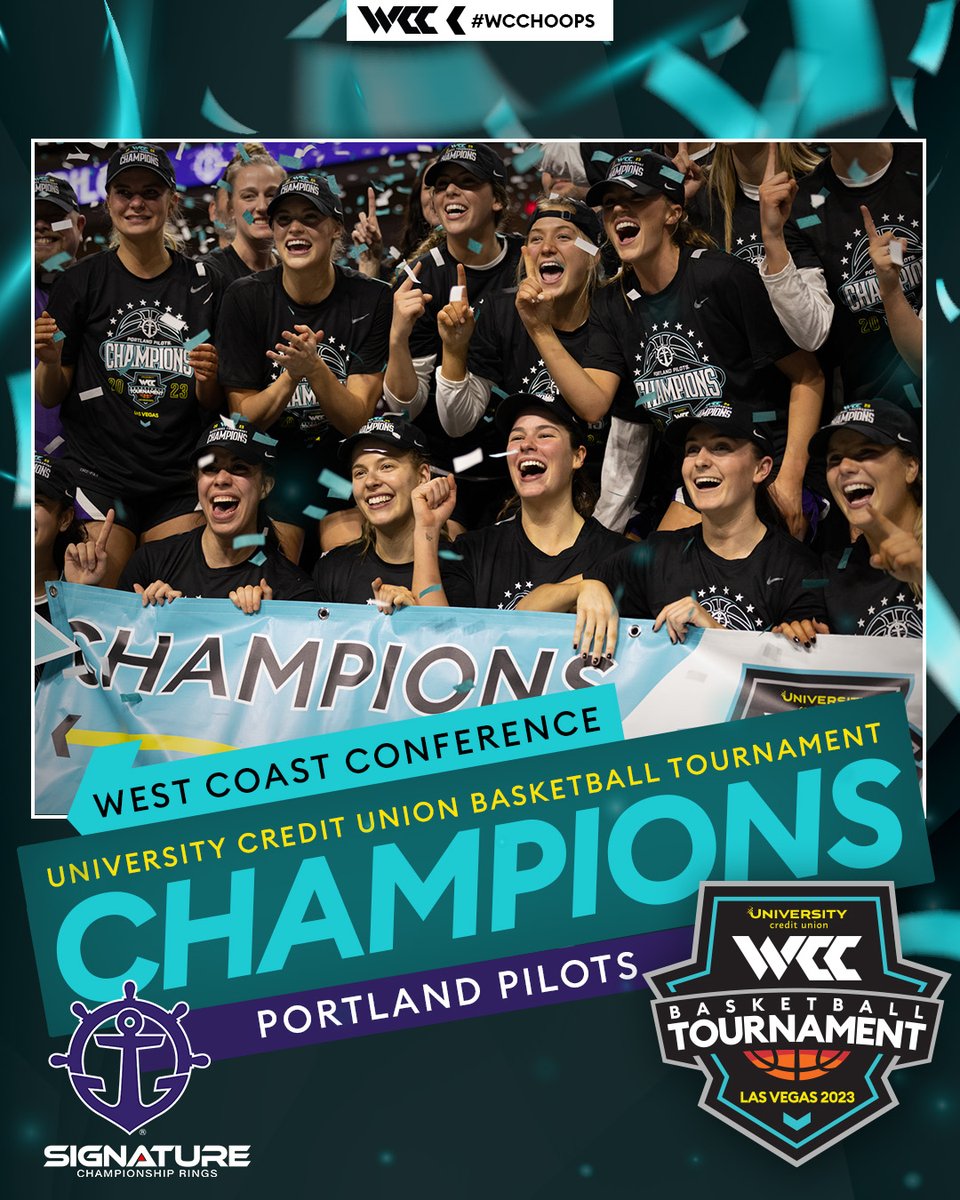 WCChoops's tweet photo. 🎫TICKET PUNCHED!!!🎫

@PortlandWBB came in with heart and proved to the nation they have what it takes! Congrats are in order for our 2023 @UCU_LA  #WCCHoops Tournament champions!!👑🏆 https://t.co/qA73dz4792