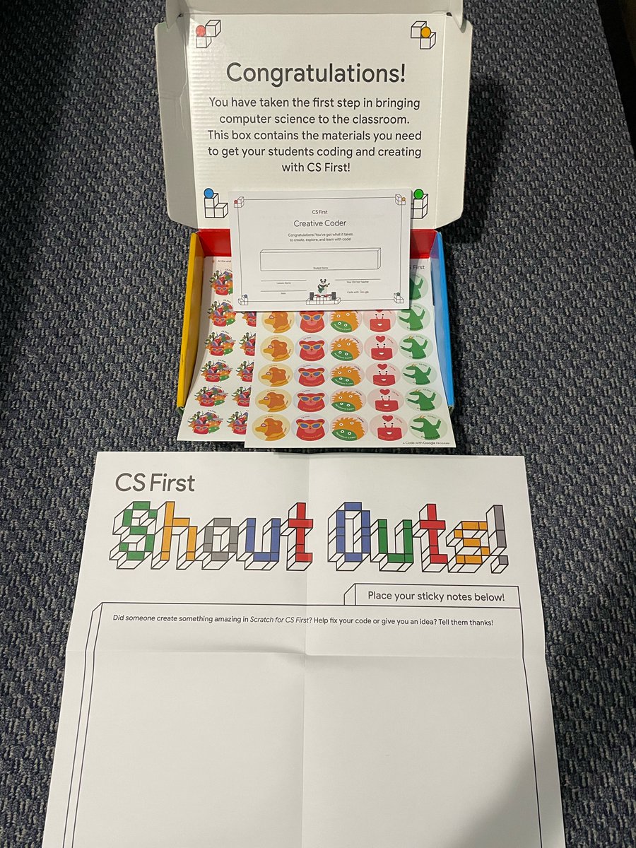 MrAhmedGaming's tweet image. Thank you @GoogleForEdu for this classroom kit! This is a great way to get started with the CS First curriculum and get students excited about coding.

#CSFirst #CSForAllNYC #CS4All #GameDev #GoogleEdu #STEM #Code #CompSci #Coding