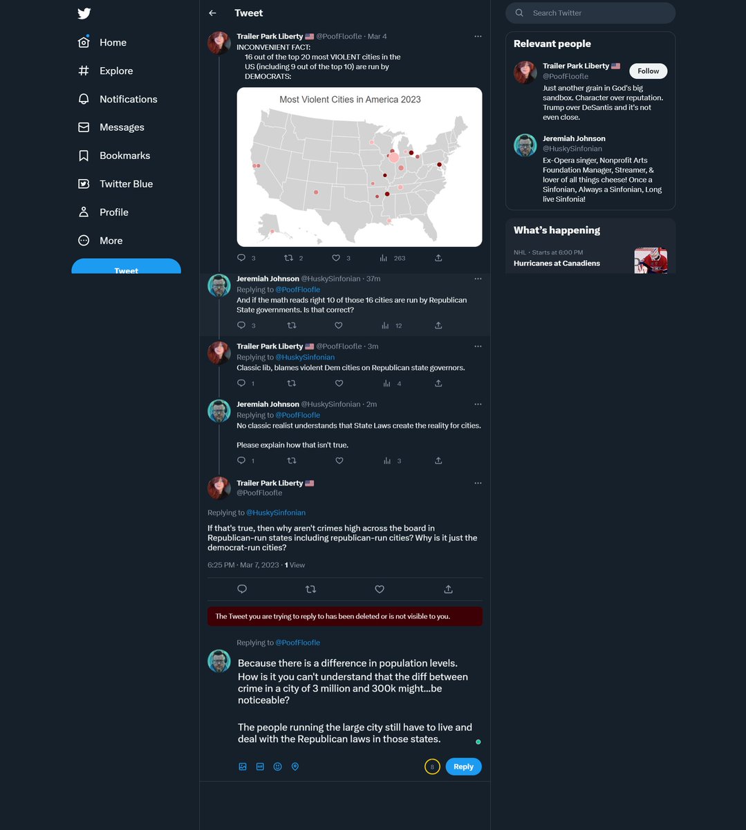 Well, you gotta love people who don't understand how laws work. @Poofloofle wants to tell me that it's the Democrats' fault for the laws in states run by Republican-controlled houses. 

Just.....make it make sense. 

Also, nice try on the block, but I got the screen shot.