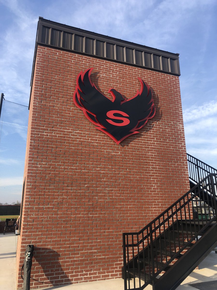 FrakerKimberly's tweet photo. There’s no place like Home! Dedicated the new SHS baseball field @GordonCoSchools with official ribbon cutting. Beautiful night. BIG win! Go Phoenix! #OneBIGFamily #GETGCS https://t.co/mBzXcP2tWy