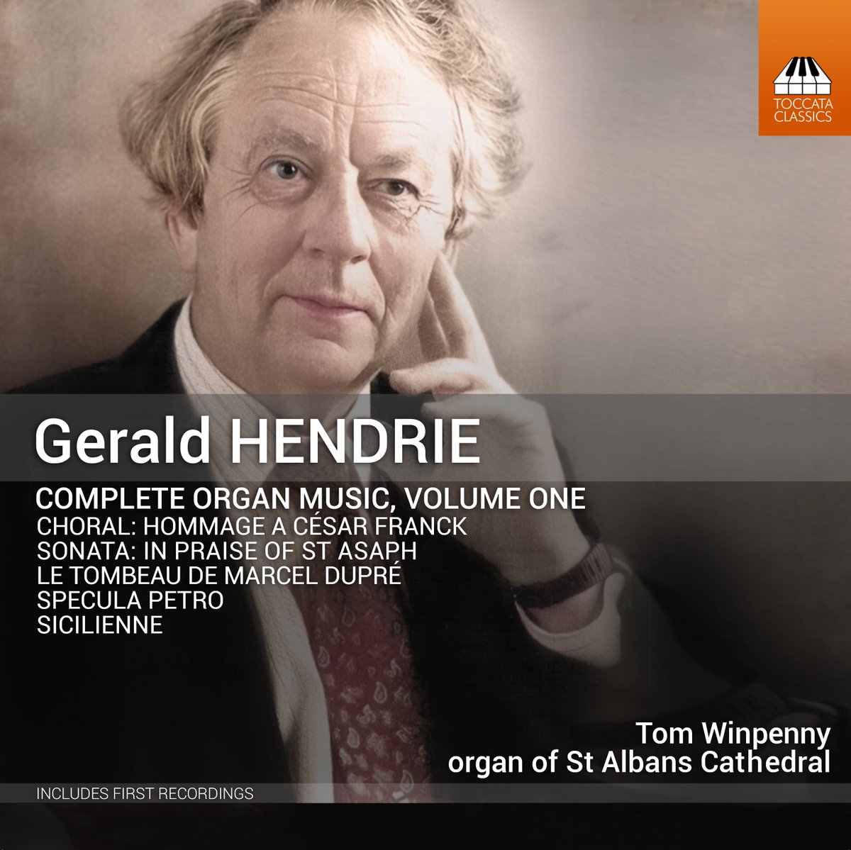 ToccataMusicGrp's tweet photo. On 7 April, Tom Winpenny releases the first volume in a series of the complete organ music of Gerald Hendrie! Preview and pre-order at https://t.co/QF3uP9nUIw https://t.co/9Oi2nKHw6f