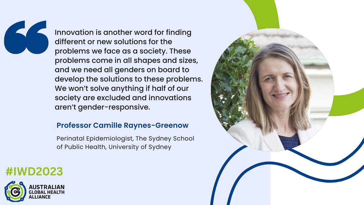 We asked <a href="/C4Camille/">Camille Raynes-Greenow</a> how we can harness innovation to achieve a gender equal future. Here’s what she had to say...
#IWDGlobalHealthVoices