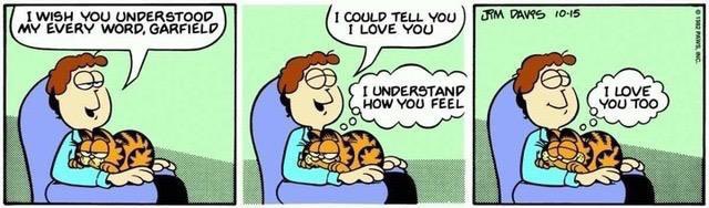 lovelybelt's tweet photo. @WholesomeMeme it’s missing Garfield’s thought bubble ☹️ https://t.co/UpjHeEhdTx