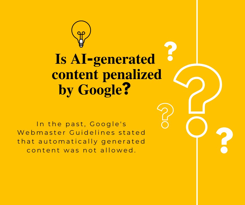 Is AI-generated content penalized by Google? Here's what you need to know 👇