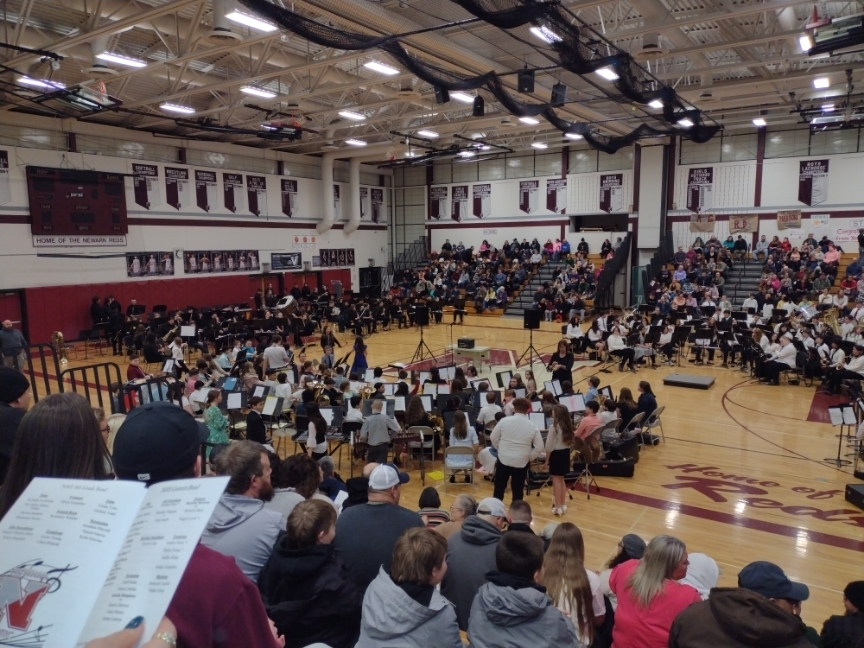 Newark_KS's tweet photo. One of the coolest events of the year. Our @Newark_KS students getting ready for the @NewarkCSD Grades 4-12 concert known as the Cavalcade of Bands. #NewarkPride https://t.co/UOc4QuNB50