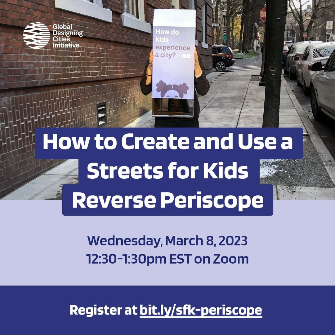 GlobalStreets's tweet photo. The #StreetsForKids Reverse Periscope is a simple tool that helps adults see a street from a child’s height. 

✨Tomorrow✨ we'll hold an online conversation all about it! Join us and partners from Lima and Bogotá starting at 12:30 p.m. EST. https://t.co/wZxcquiD9S https://t.co/5E3LS0U1YK