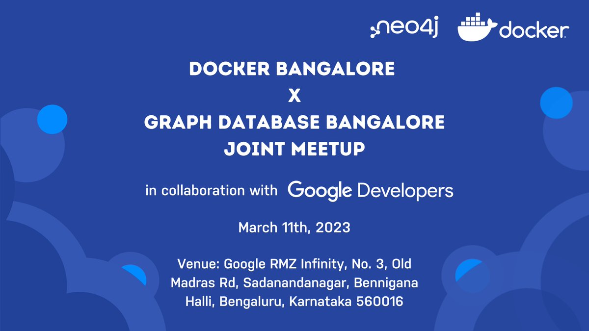 sidagarwal04's tweet image. #GraphDB #Bangalore community powered by @Neo4j and @DockerBangalore community are coming together this 11th March for an exciting meetup in collaboration with @googledevsin
If you haven't registered already, register now here: docs.google.com/forms/d/e/1FAI…
@ajeetsraina @prasadseth