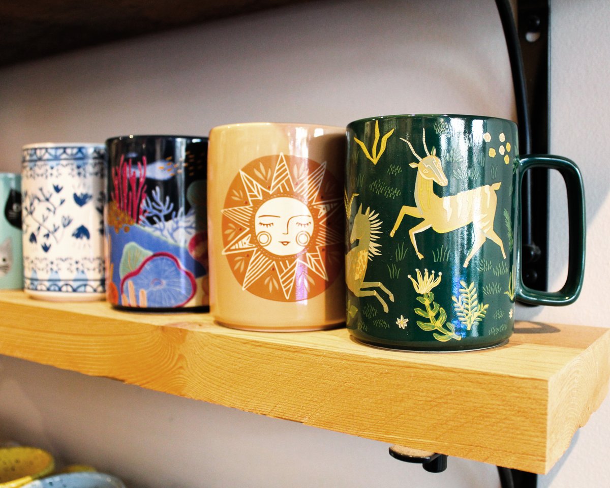 teassential's tweet image. Don't text—too busy resisting the urge to take home all of these new mugs