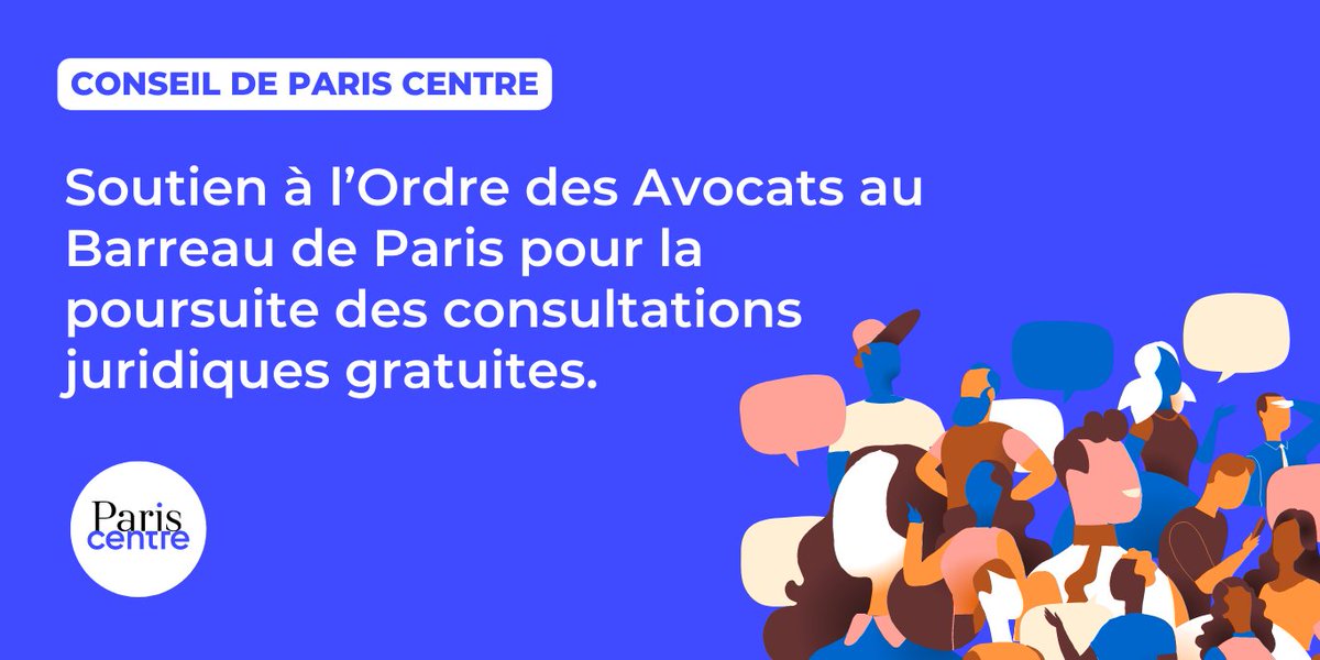 Vote à l’unanimité du soutien de la Ville à l’Ordre des Avocats au Barreau de Paris pour la poursuite des consultations juridiques gratuites. 

En 2022 à Paris centre, 121 permanences se sont tenues et 619 usagers ont été rencontrés