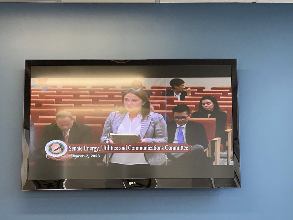Amanda Gualderama, chief lobbyist, makes history, with her first testimony on behalf of <a href="/CalBroadband/">CalBroadband</a>.