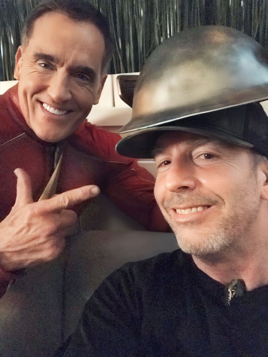 With keeper of the helmet, James Allen (yup you read that right) #TheFlash  #Jitters Final season airing NOW Wednesdays at 8/7c on #theCW