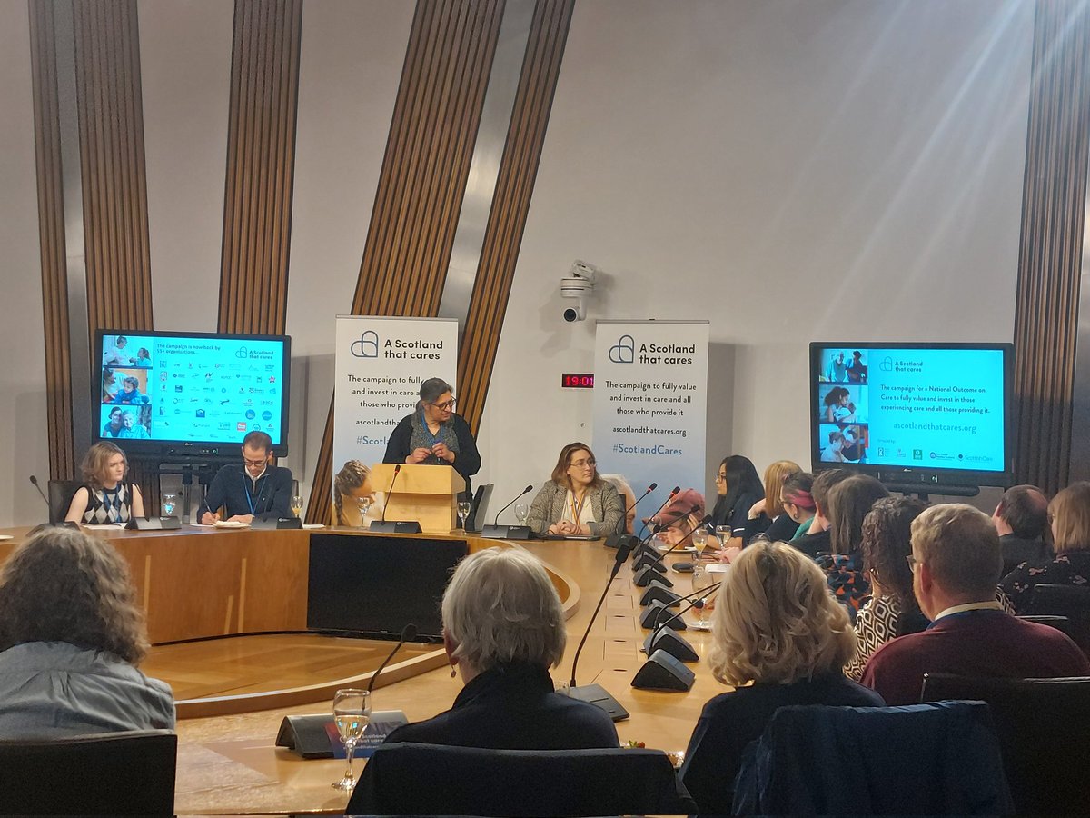 Privileged to be at the #scotlandcares event at the parliament tonight...hugely powerful testimonies from a range of carers - they rightly want and deserve more respect, more information and more resources.
